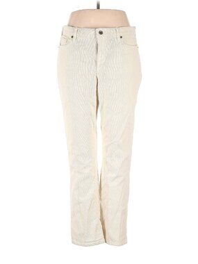 Women's Lands' End Cream Corduroy Size 14